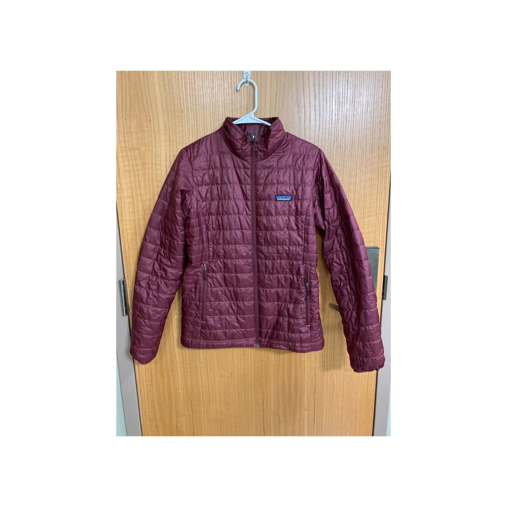Maroon Patagonia Nano puff Jacket